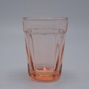 ANCHOR HOCKING Pillar Optic Pink Shot Glass 2 3/8" tall